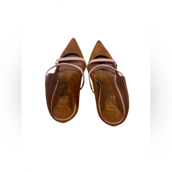 Malone Souliers Maureen Brown Suede & Pink Patent Pumps EU 38 (US 8) - Picture 9 of 9